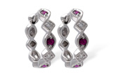 C046-82641: EARRINGS .20 RUBY .25 TGW