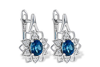 C235-07196: EARR .76 BLUE TOPAZ .89 TGW
