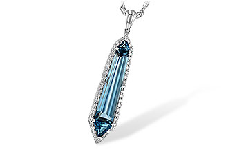 C235-91787: NECK 3.47 LONDON BLUE TOPAZ 3.70 TGW