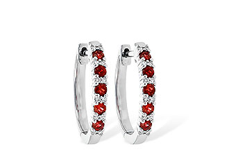 C235-95432: EARR .45 RUBY .55 TGW