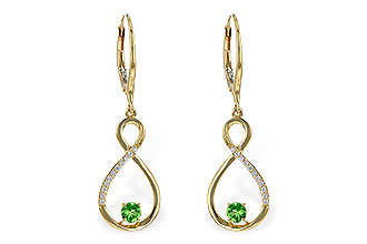 C318-64459: EARR .32 GREEN GARNET .40 TGW