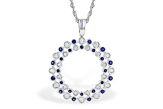 C318-69005: NECKLACE .43 TW SAPP .56 TGW