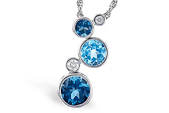C318-70896: NECK 2.30 BLUE TOPAZ 2.40 TGW