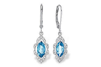 C318-71814: EARR 1.02 TW BLUE TOPAZ 1.17 TGW