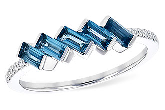 C318-72696: LDS RG .75 LONDON BLUE TOPAZ .82 TGW