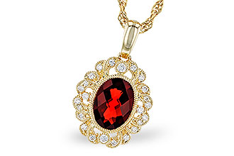 C319-57241: NECK 1.40 GARNET 1.54 TGW (8x6MM GAR)