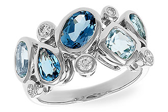 C319-60823: LDS RG 2.57 BLUE TOPAZ TW 2.75 TGW
