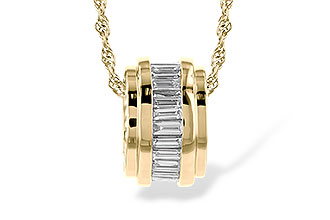 C319-63568: NECKLACE .46 TW BAGUETTE
