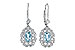 C320-47232: EARRINGS .75 TW AQUA .92 TGW (7x5MM AQUA)
