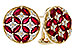 C320-47268: EARRINGS 2.07 TW RUBY 2.37 TGW