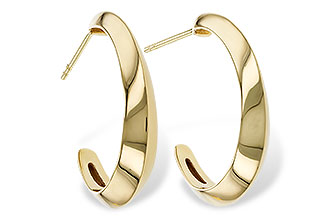 C320-48132: GOLD EARRINGS (25MM)