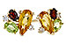 C320-49032: EARRINGS .66 SEMI PREC (CIT,PER,GAR) .70 TGW