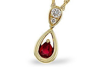 C320-49041: NECKLACE .20 RUBY .26 TGW (4x3 RUBY)