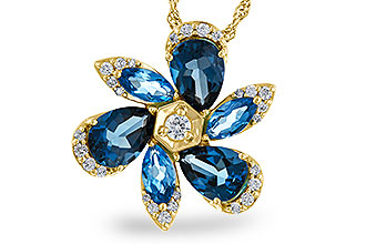 C320-49941: NECKLACE 3.03 BLUE TOPAZ 3.22 TGW