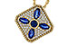 C320-50832: NECKLACE .89 TW SAPPHIRE 1.20 TGW