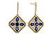 C320-50841: EARRINGS 1.03 TW SAPPHIRE 1.46 TGW