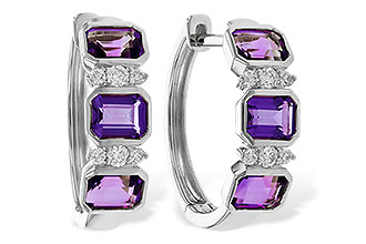 C320-54487: EARRING 1.05 TW AMETHYST 1.16 TGW