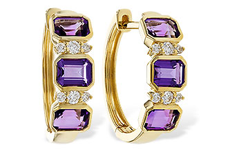 C320-54487: EARRING 1.05 TW AMETHYST 1.16 TGW
