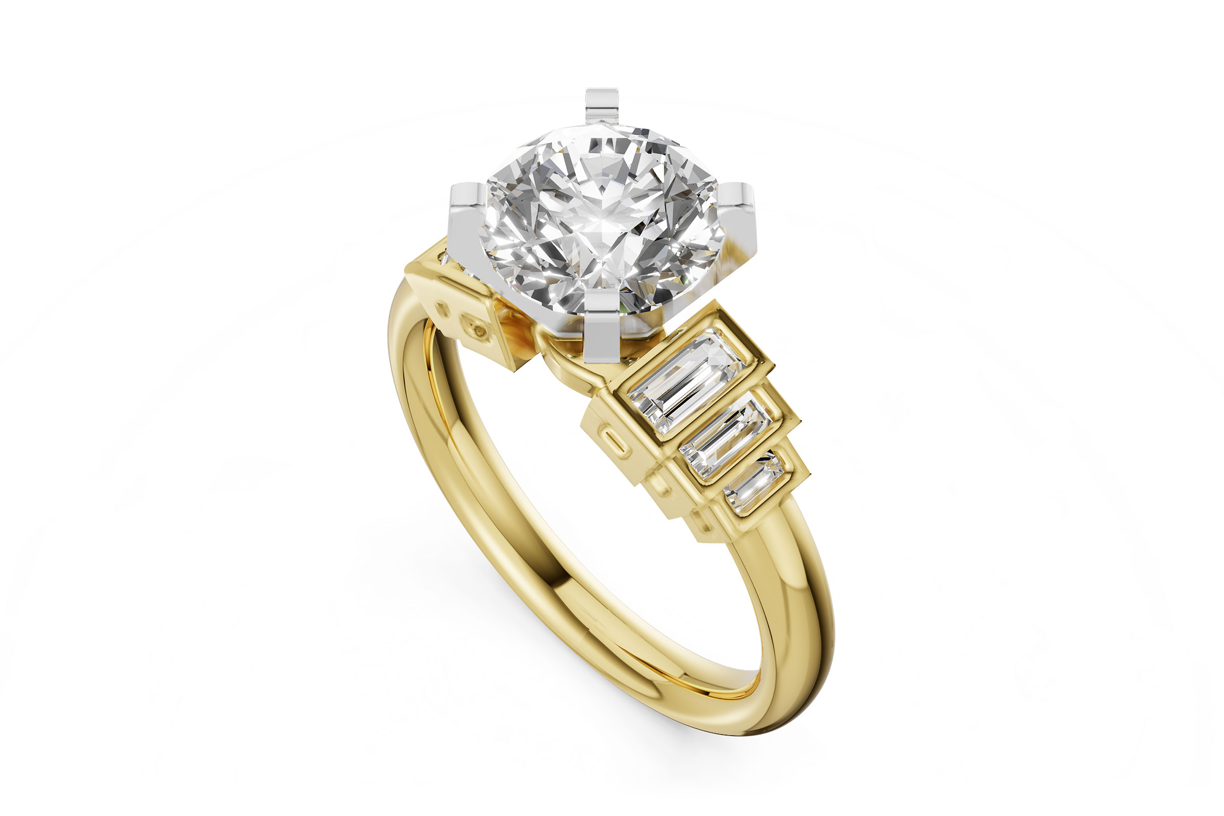 C321-38105: LDS SEMI DIA RG .26 TW BAGUETTES