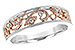 D231-43568: LDS WED RG WG SHANK/ROSE INSERT .05 TW