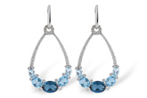 D234-12677: EARR 3.75 BLUE TOPAZ 4.17 TGW