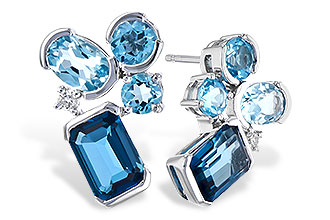 D318-70877: EARR 4.15 BLUE TOPAZ TW 4.19 TGW