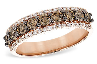 D318-71805: LDS WED RG .80 TW BROWN DIAS 1.00 TW