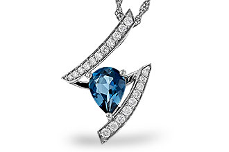 D320-47214: NECK 1.04 LONDON BLUE TOPAZ 1.23 TGW (8x6MM)