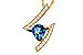 D320-47214: NECK 1.04 LONDON BLUE TOPAZ 1.23 TGW (8x6MM)