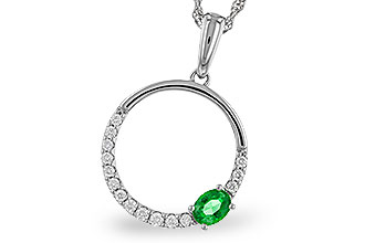 D320-49023: NECKLACE .19 EMERALD .34 TGW