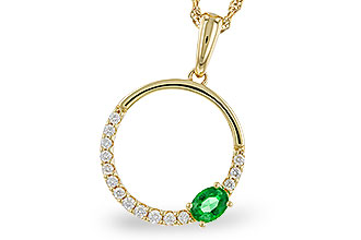 D320-49023: NECKLACE .19 EMERALD .34 TGW