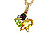 D320-49032: NECKLACE .79 SEMI PREC (CIT,PER,GAR) .82 TGW