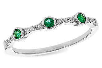 D320-49041: LDS WED RG .11 EMERALD .20 TGW