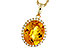 D320-49059: NECKLACE 3.85 CITRINE 4.07 TGW (12x10MM OV)