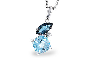 D320-49914: NECKLACE 2.37 TW BLUE TOPAZ 2.40 TGW