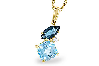 D320-49914: NECKLACE 2.37 TW BLUE TOPAZ 2.40 TGW