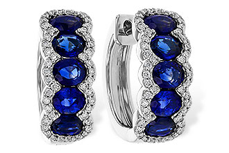 D320-53550: EARRINGS 2.32 TW SAPPHIRE 2.57 TGW