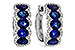 D320-53550: EARRINGS 2.32 TW SAPPHIRE 2.57 TGW