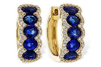 D320-53550: EARRINGS 2.32 TW SAPPHIRE 2.57 TGW