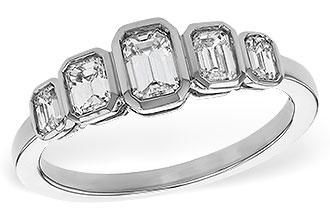 D320-54514: LDS DIA WED RG .90 TW EMERALD CUTS