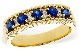 D320-54523: LDS WED RG .64 TW SAPPHIRE .76 TGW