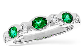 D321-37250: LDS WED RG .43 EMERALD .56 TGW