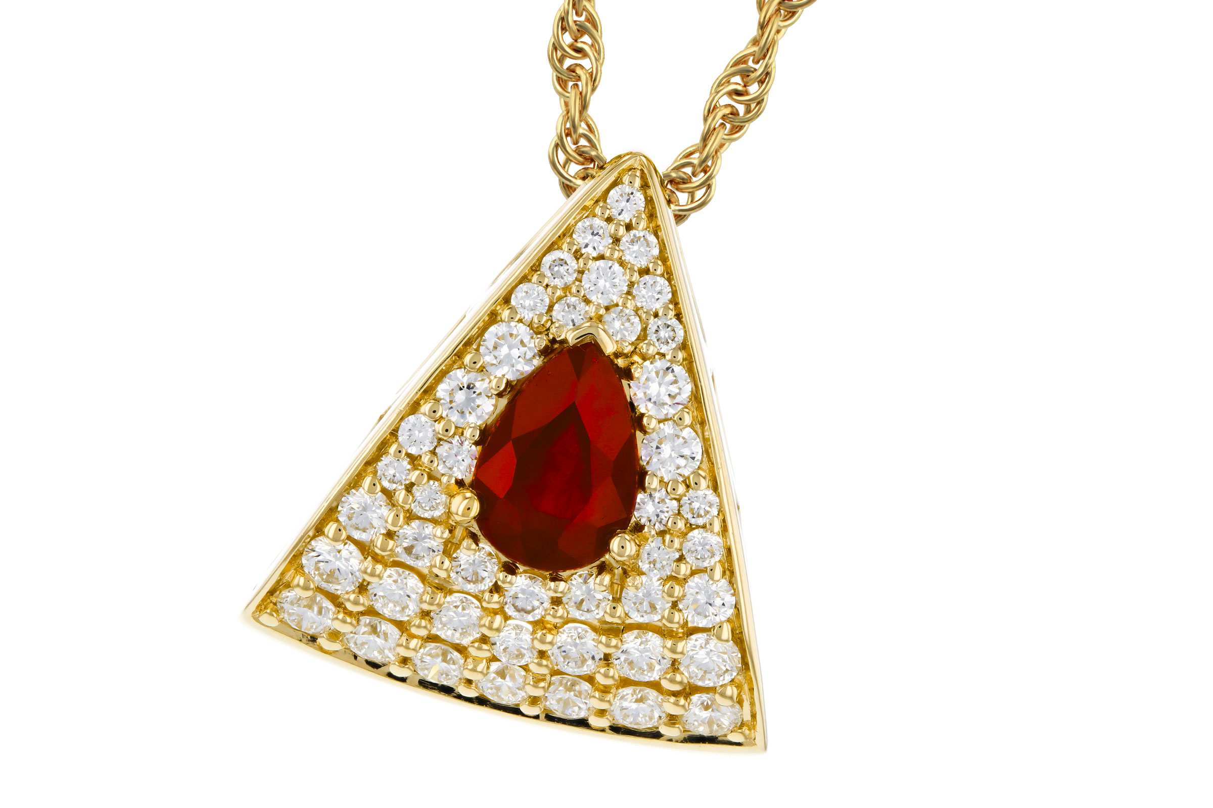 D321-39077: NECKLACE .46 RUBY .80 TGW (6x4MM RU)