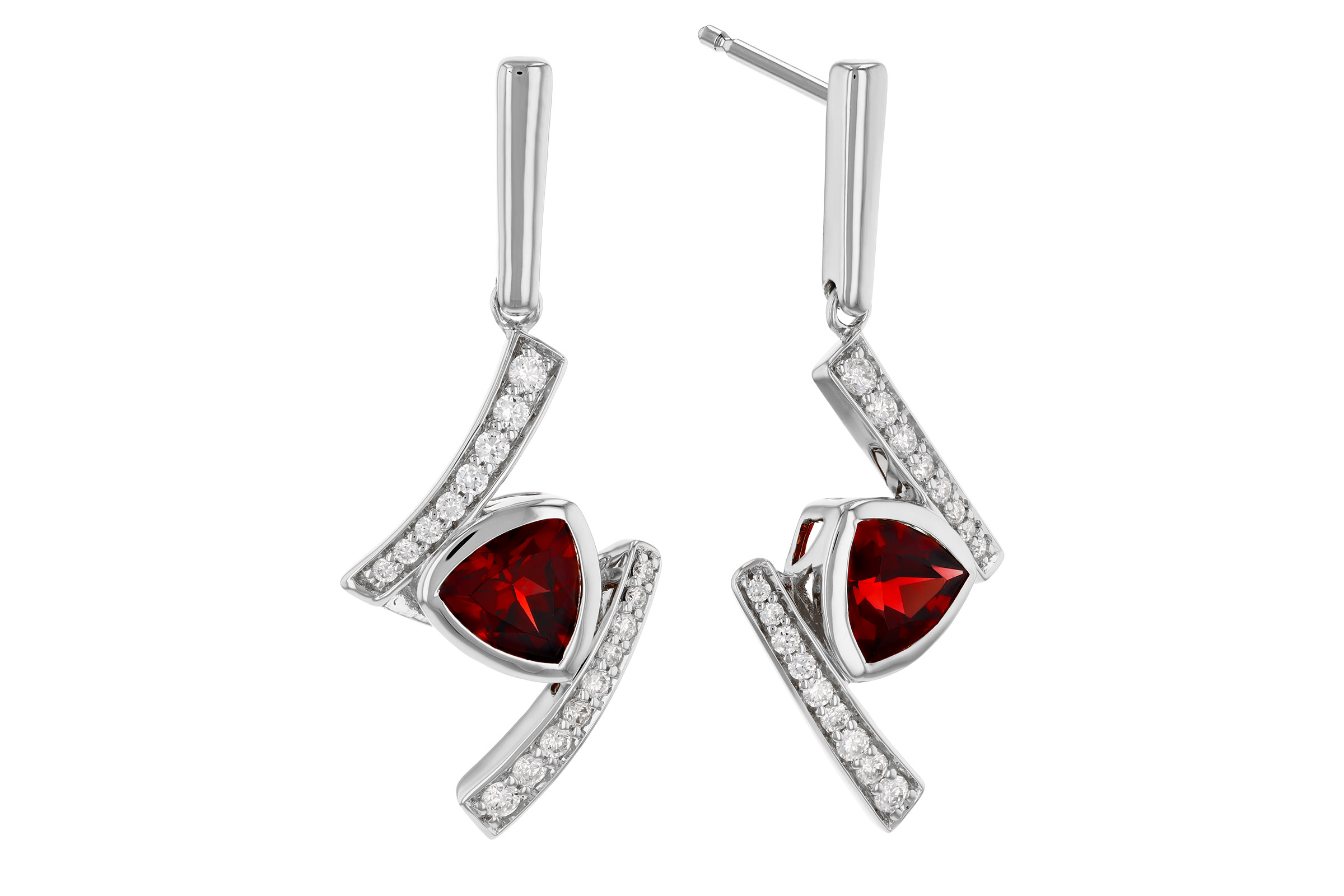 D321-39959: EARRINGS .99 TW GARNET 1.16 TGW (5MM GAR)