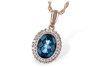 E235-01741: NECK 1.28 LONDON BLUE TOPAZ 1.41 TGW