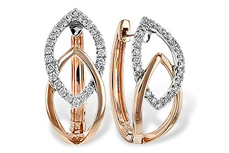 E235-08168: EARRING .25 TW (ROSE & WG)