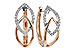 E235-08168: EARRING .25 TW (ROSE & WG)