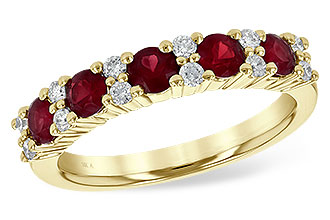 E235-92723: LDS WED RG .88 RUBY 1.12 TGW