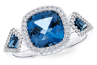 E319-58123: LDS RG 2.46 TW LONDON BLUE TOPAZ 2.72 TGW