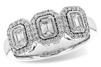 E319-61786: LDS DIA RG .54 EMERALD CUTS .80 TW